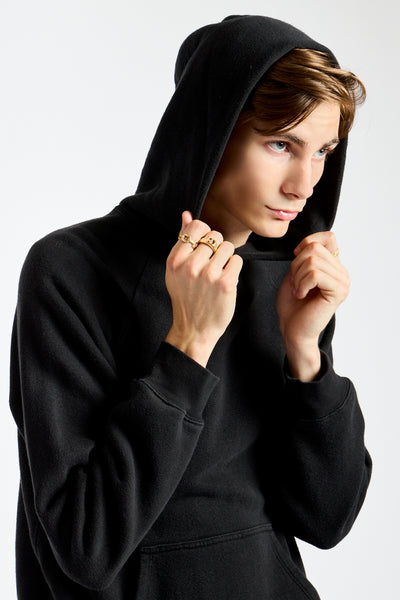 The Men's Hooded Sweatshirt in Black