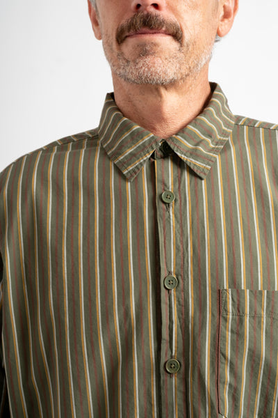 The Men's Shirt in Deadstock Green Stripe