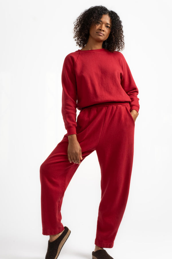 The New Sweatpant in Garnet