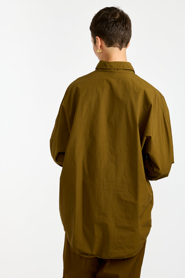 The Oversized Shirt in Dark Olive
