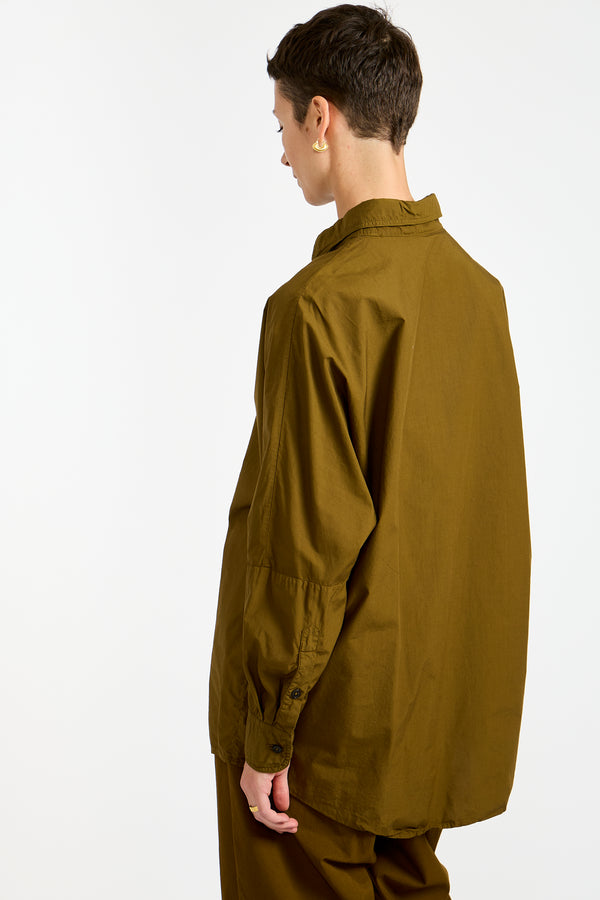 The Oversized Shirt in Dark Olive