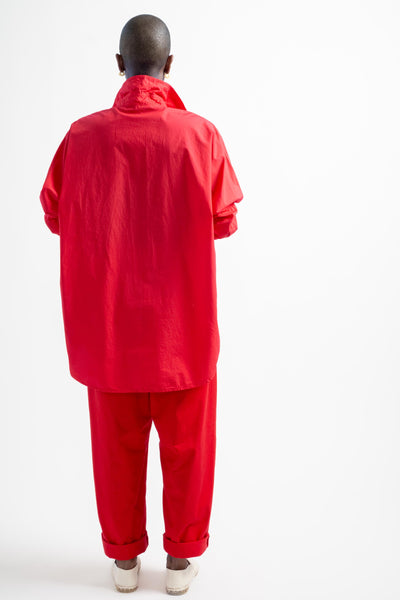 The Oversized Shirt in Rouge