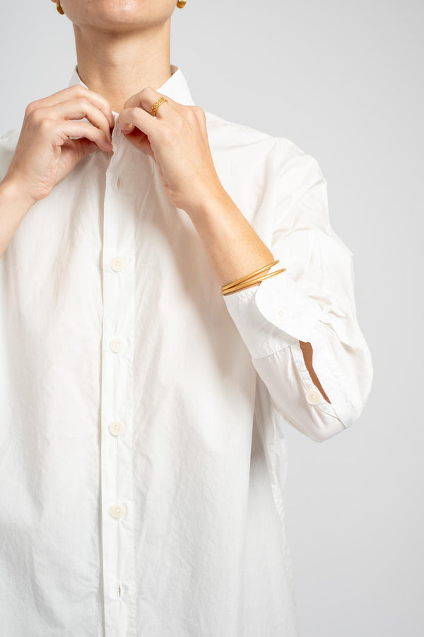 The Oversized Shirt in White Cotton Poplin