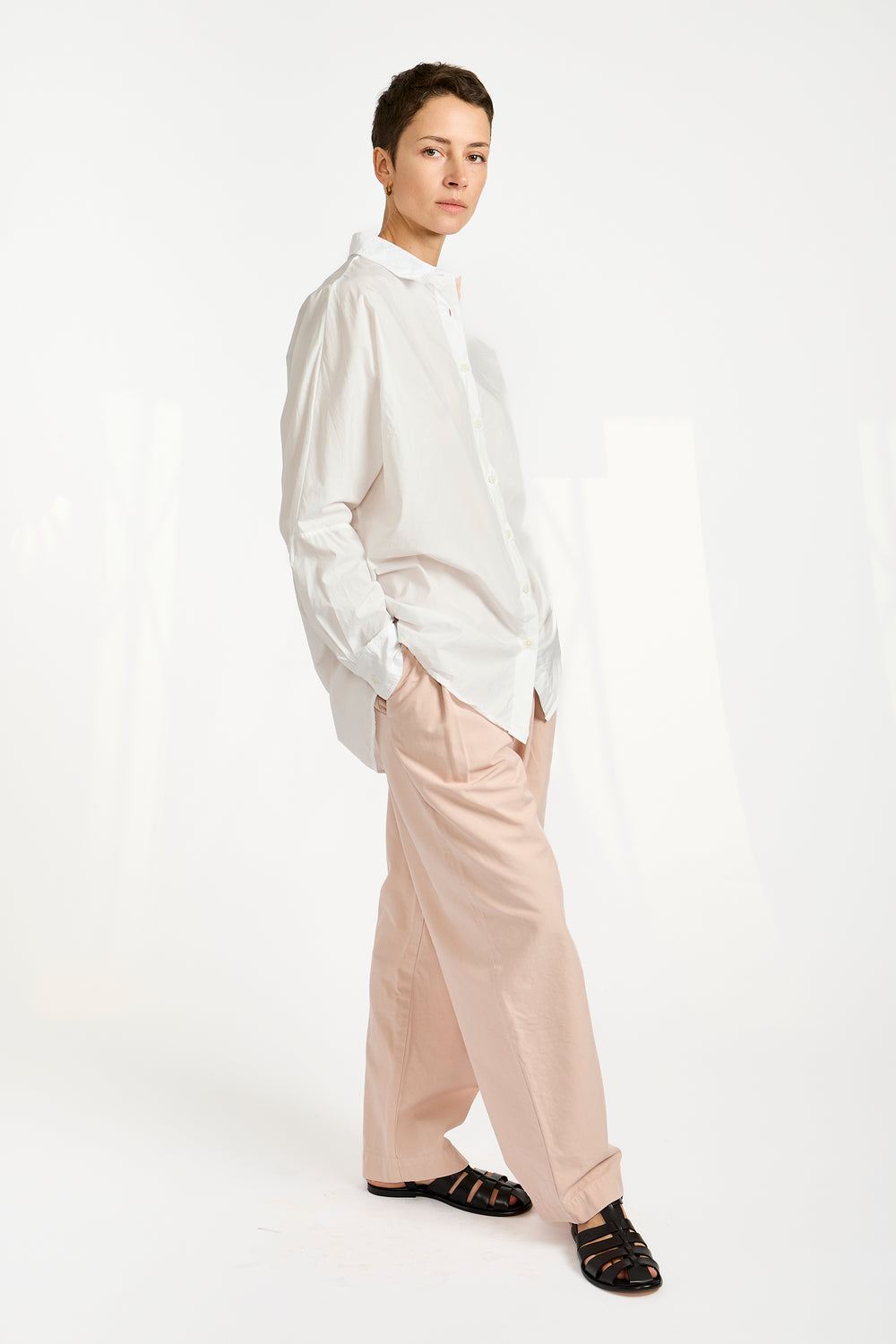 The Pleated Pants in Dusty Pink