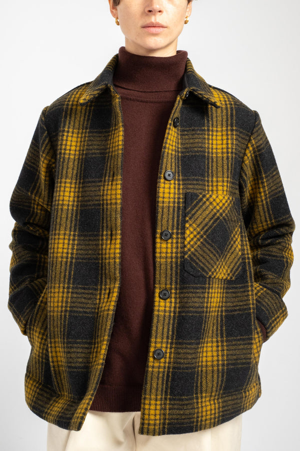 The Shirt Jacket in Deadstock Plaid Wool