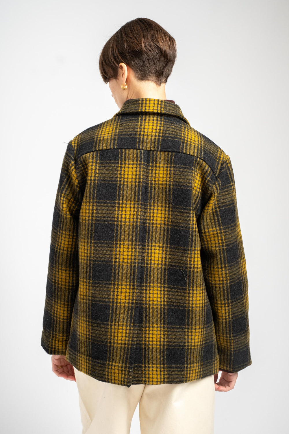 The Shirt Jacket in Deadstock Plaid Wool