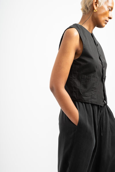The Vest in Faded Black