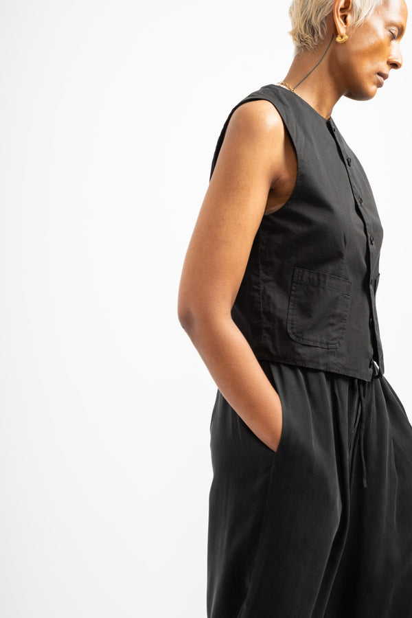 The Vest in Faded Black