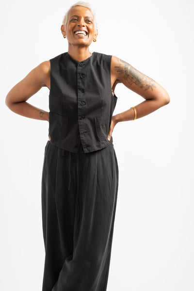 The Vest in Faded Black