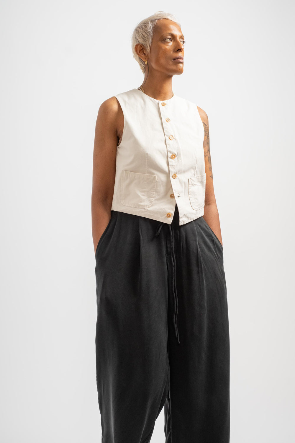 The Vest in Off White