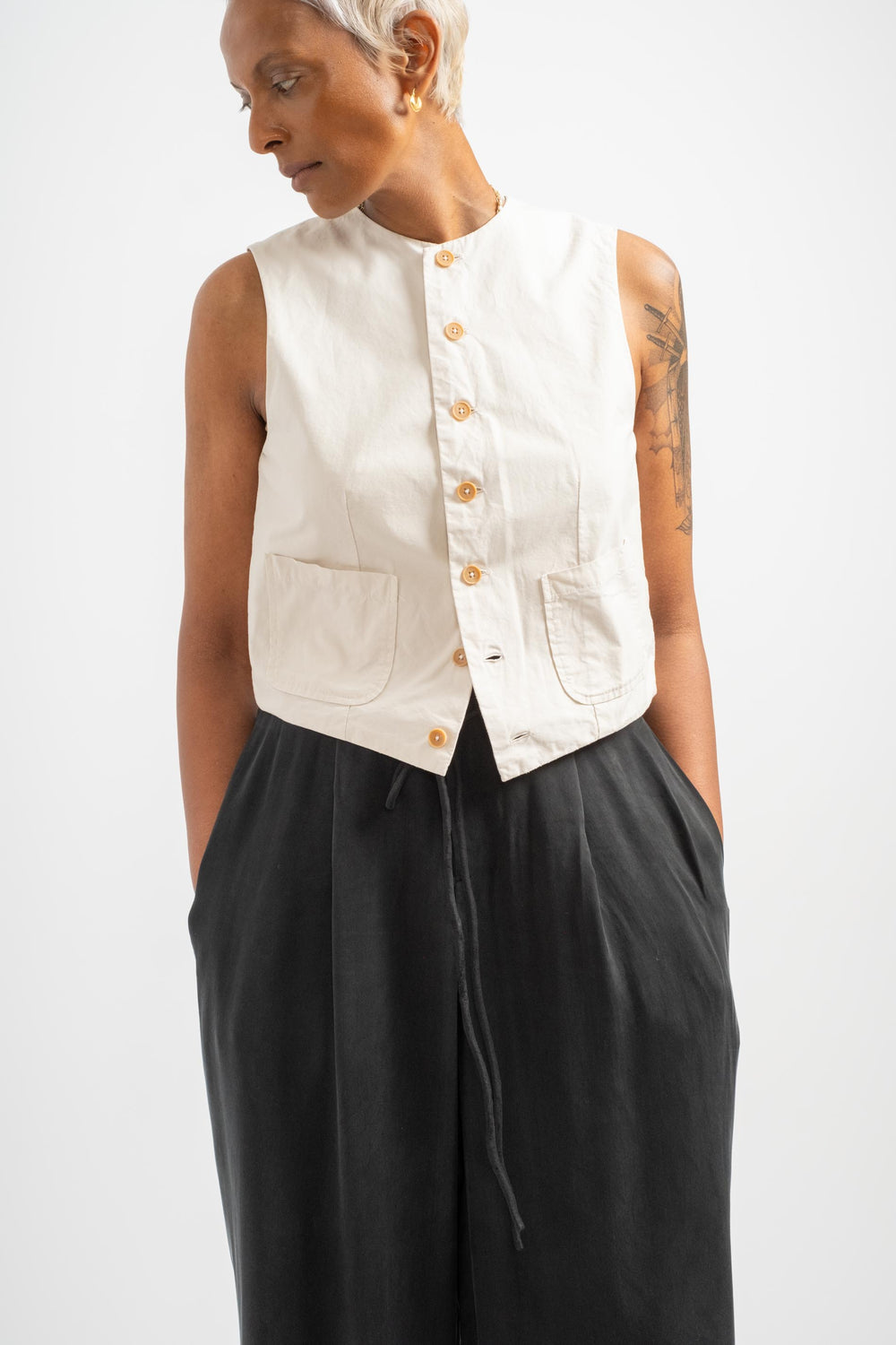 The Vest in Off White