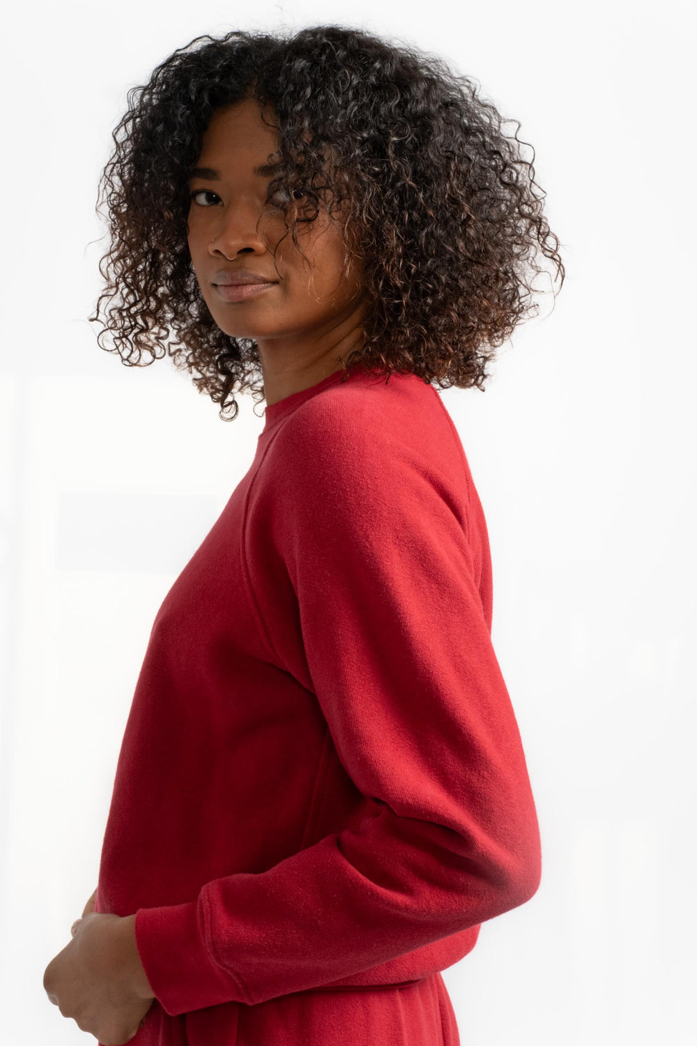 The Women's Crewneck Sweatshirt in Garnet