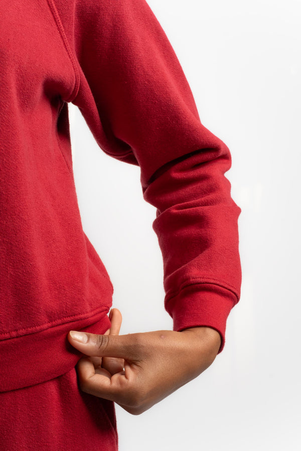 The Women's Crewneck Sweatshirt in Garnet