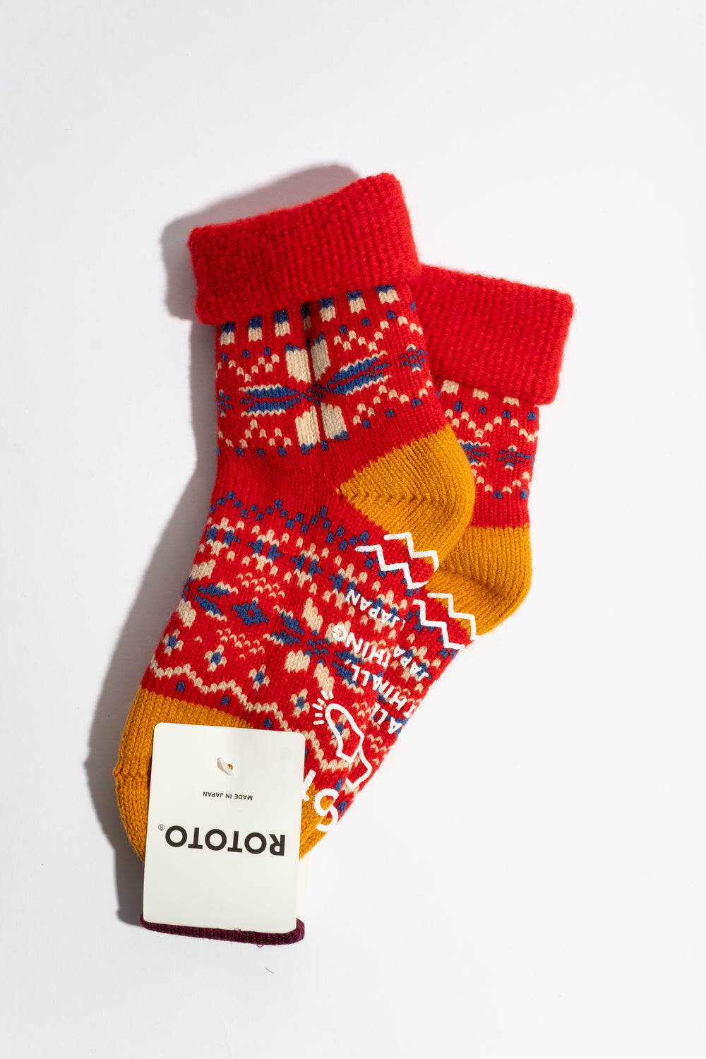 Comfy Room Snowflake Sock in Red