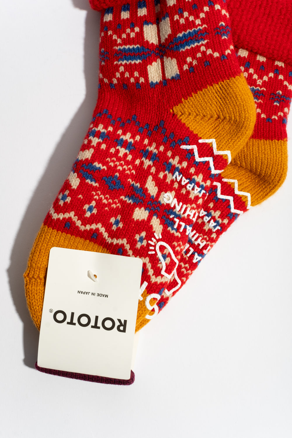 Comfy Room Snowflake Sock in Red