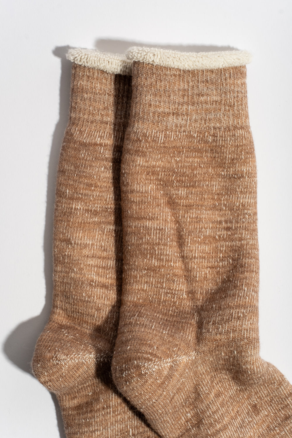 Double Face Crew Sock in Camel