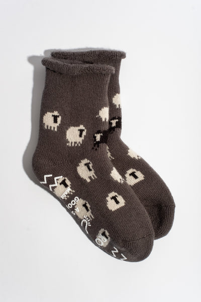 Pile Room Sheep Sock in Dark Gray