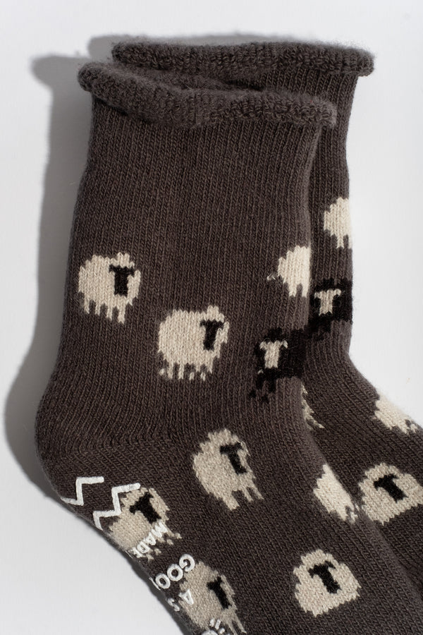 Pile Room Sheep Sock in Dark Gray