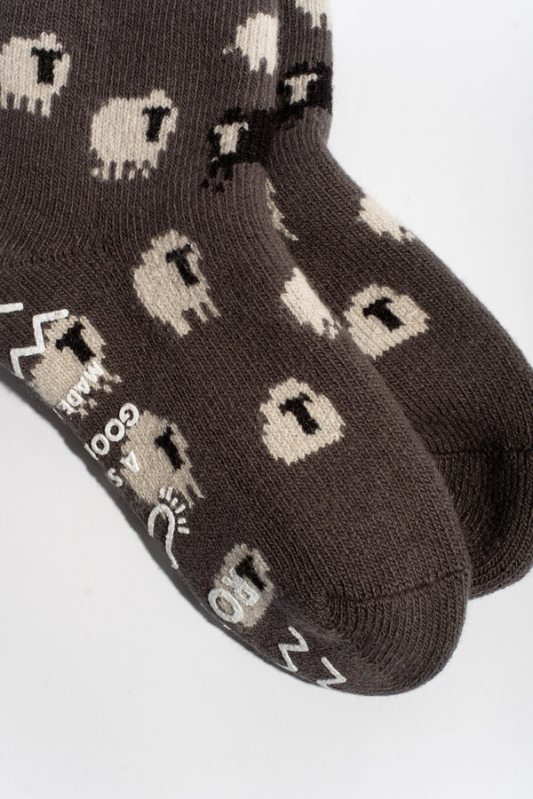 Pile Room Sheep Sock in Dark Gray
