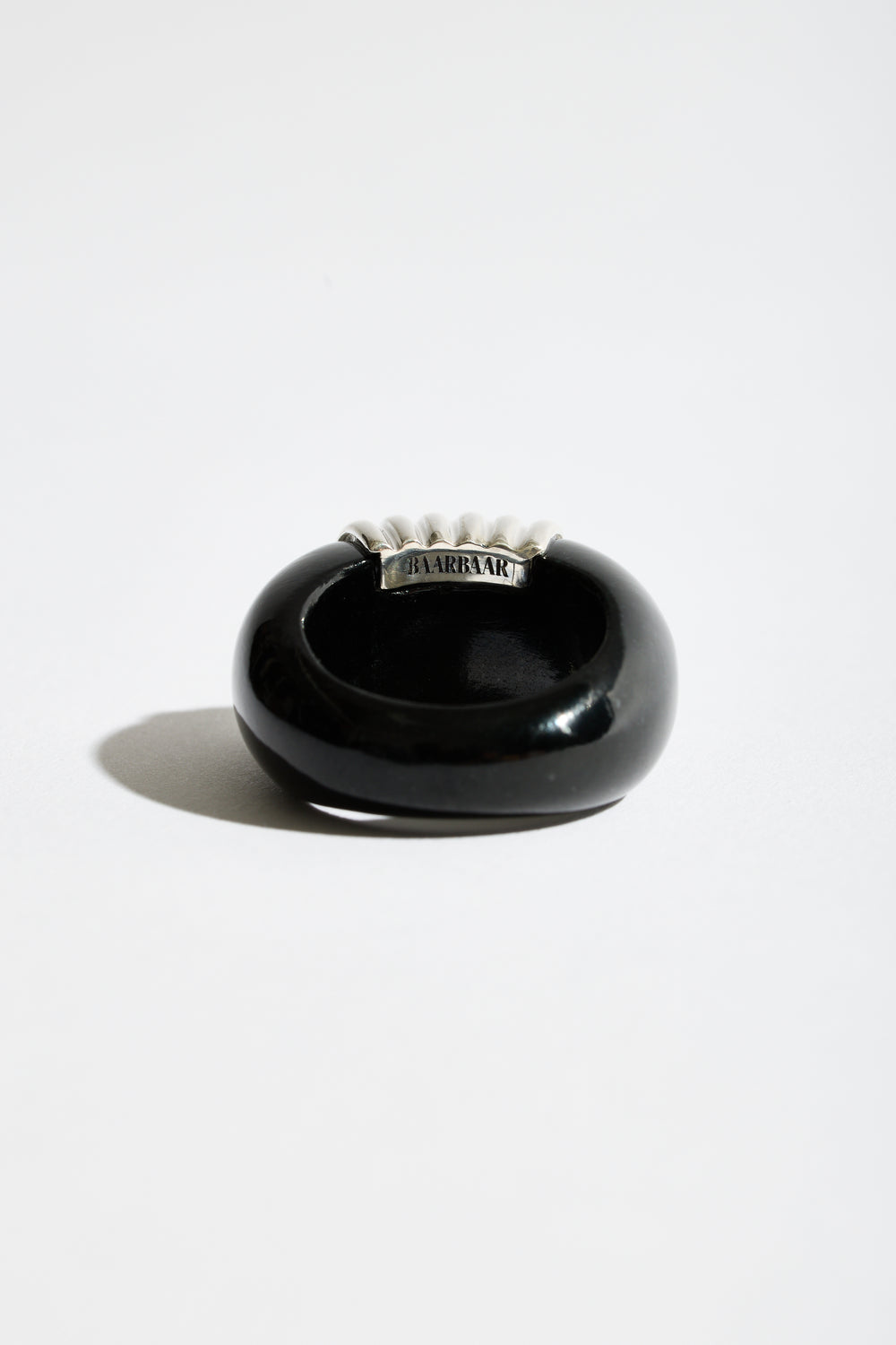 Kiwa Ring in Black Jade