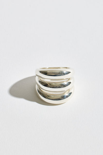 Large Time Ring in Silver