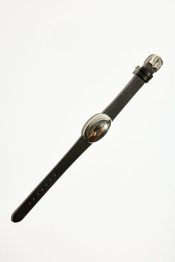 Solid Pebble Watch Bracelet in Black