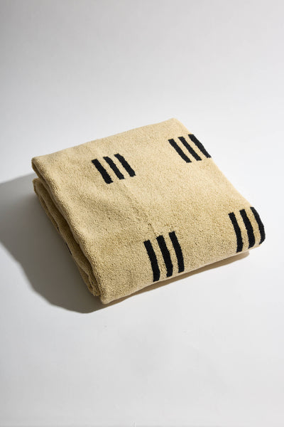 Claremont Bath Towel in Sand + Noir