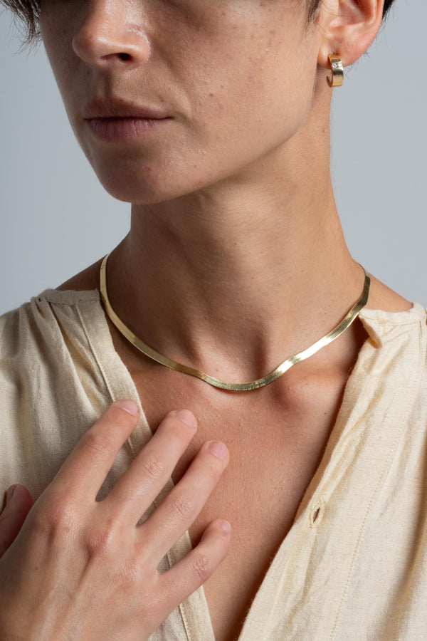 14K Silky Herringbone Chain