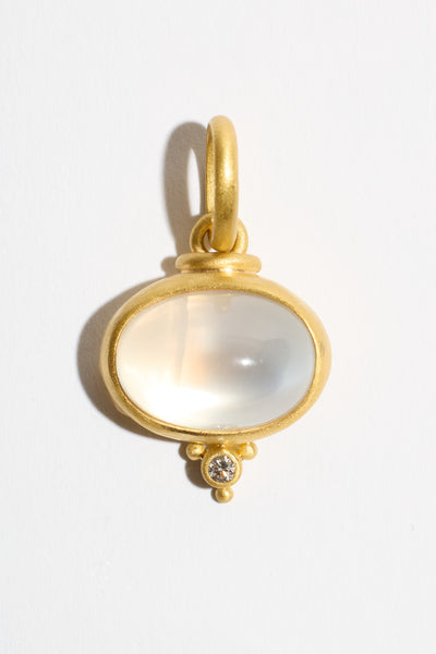 Bubble Bezel Oval Moonstone Pendant