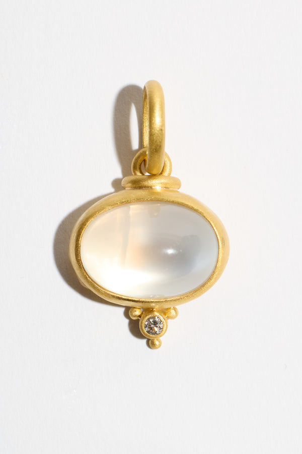 Bubble Bezel Oval Moonstone Pendant