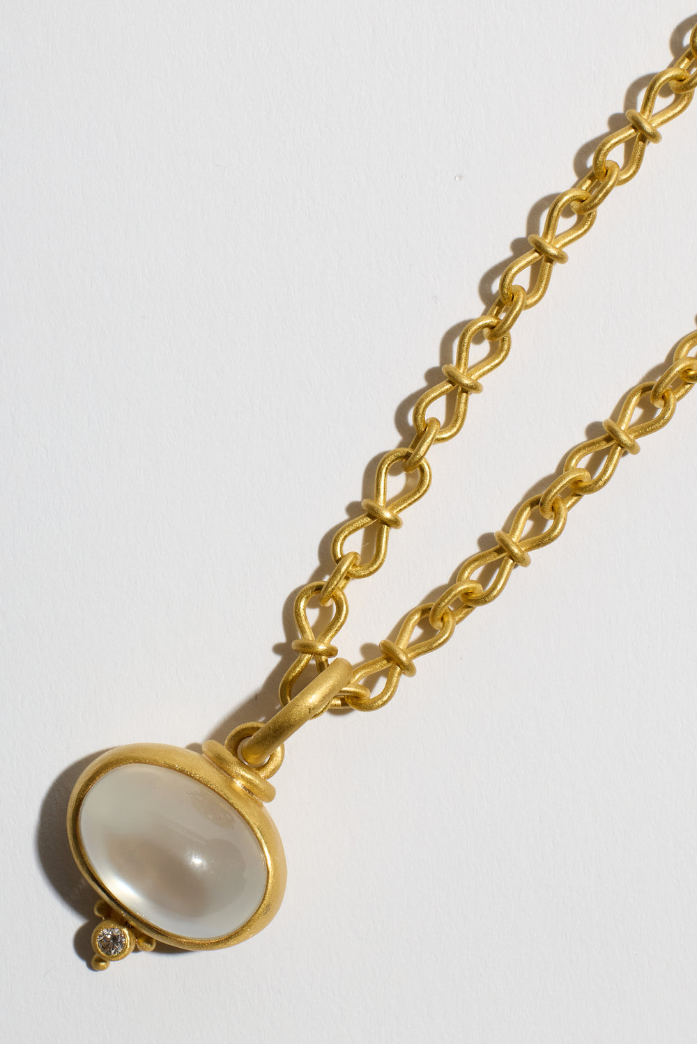 Bubble Bezel Oval Moonstone Pendant