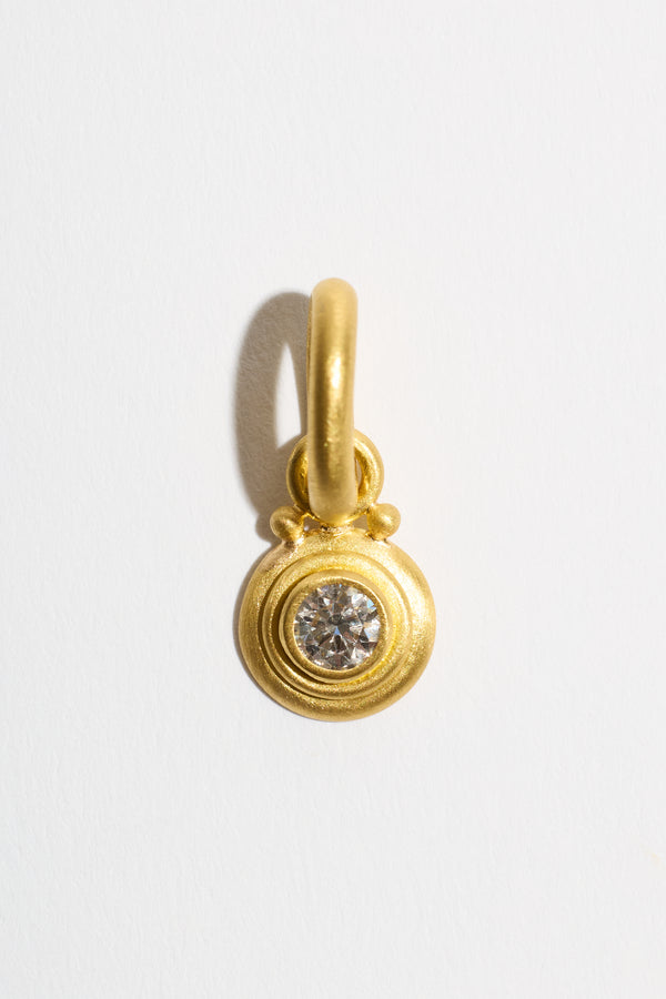 Ripple Bezel White Brilliant Diamond Pendant