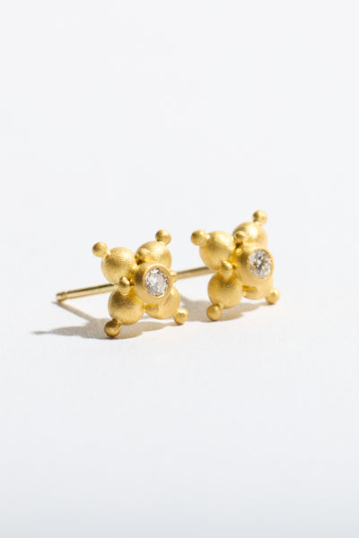 Small Star Diamond Stud Earrings