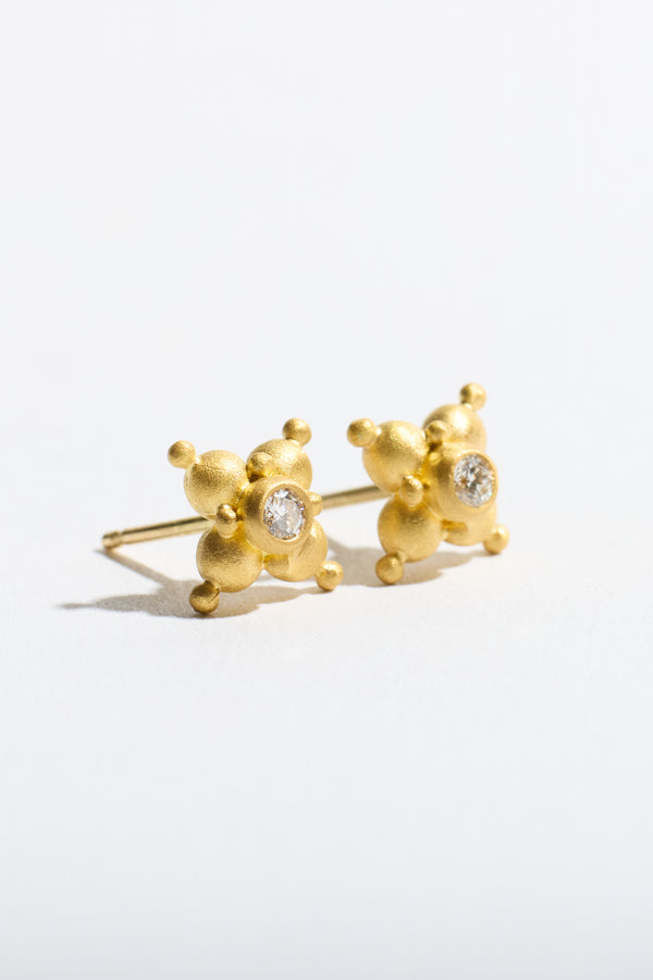Small Star Diamond Stud Earrings