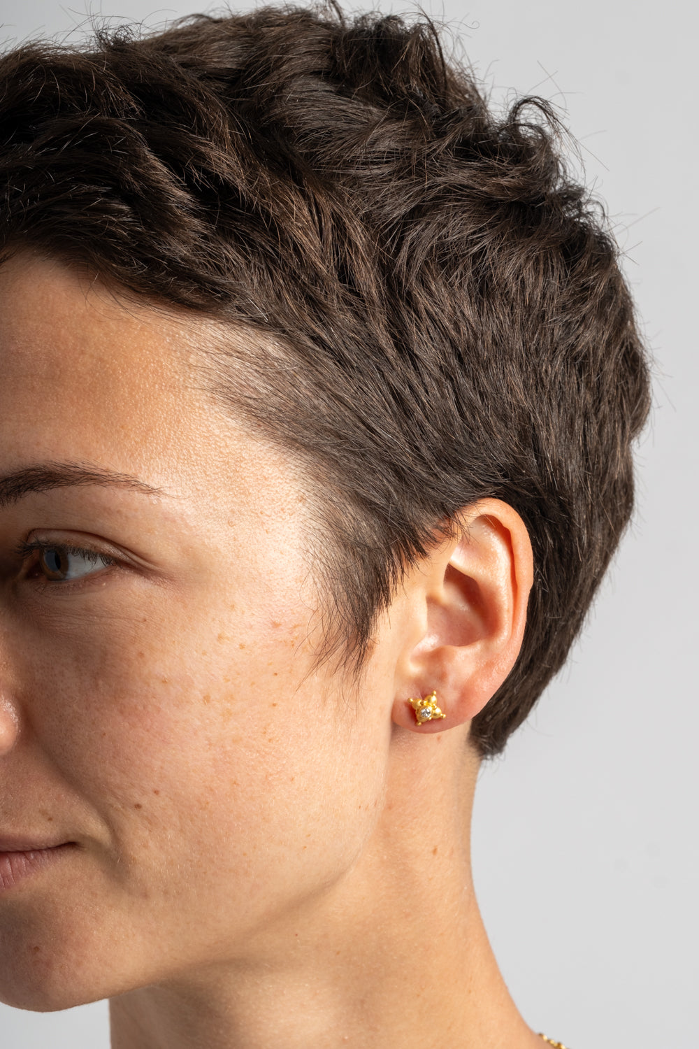 Small Star Diamond Stud Earrings