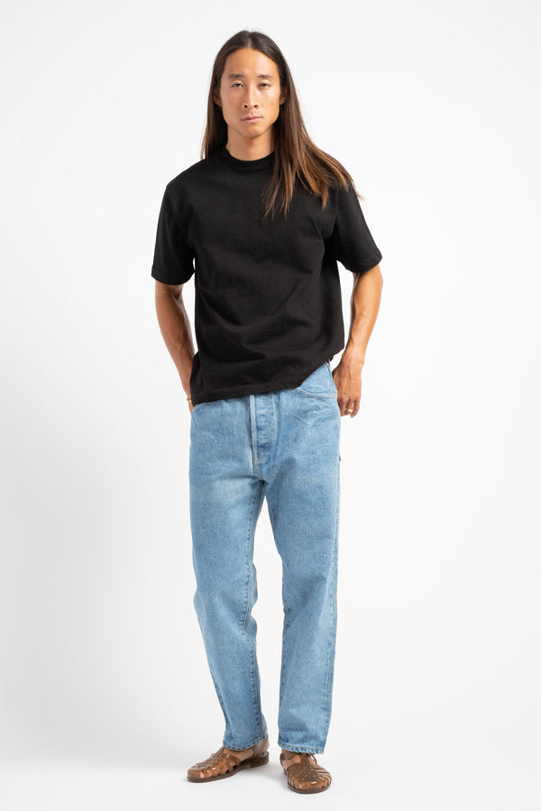 Regular Tapered Denim Pant In Ice Blue