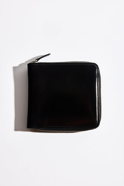 Square Zip Wallet in Black