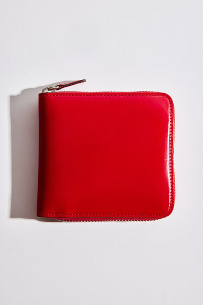 Square Zip Wallet in Formula One Red