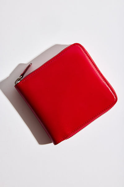Square Zip Wallet in Formula One Red