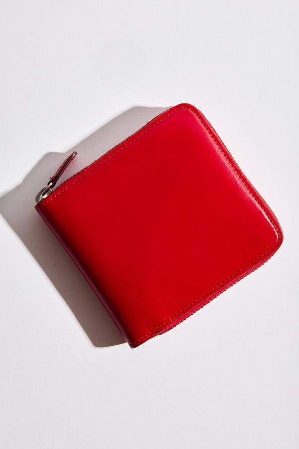Square Zip Wallet in Formula One Red