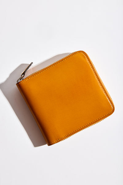Square Zip Wallet in Ochre