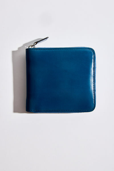 Square Zip Wallet in True Blue