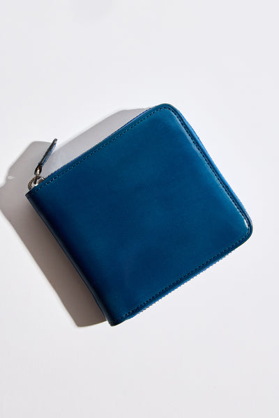 Square Zip Wallet in True Blue