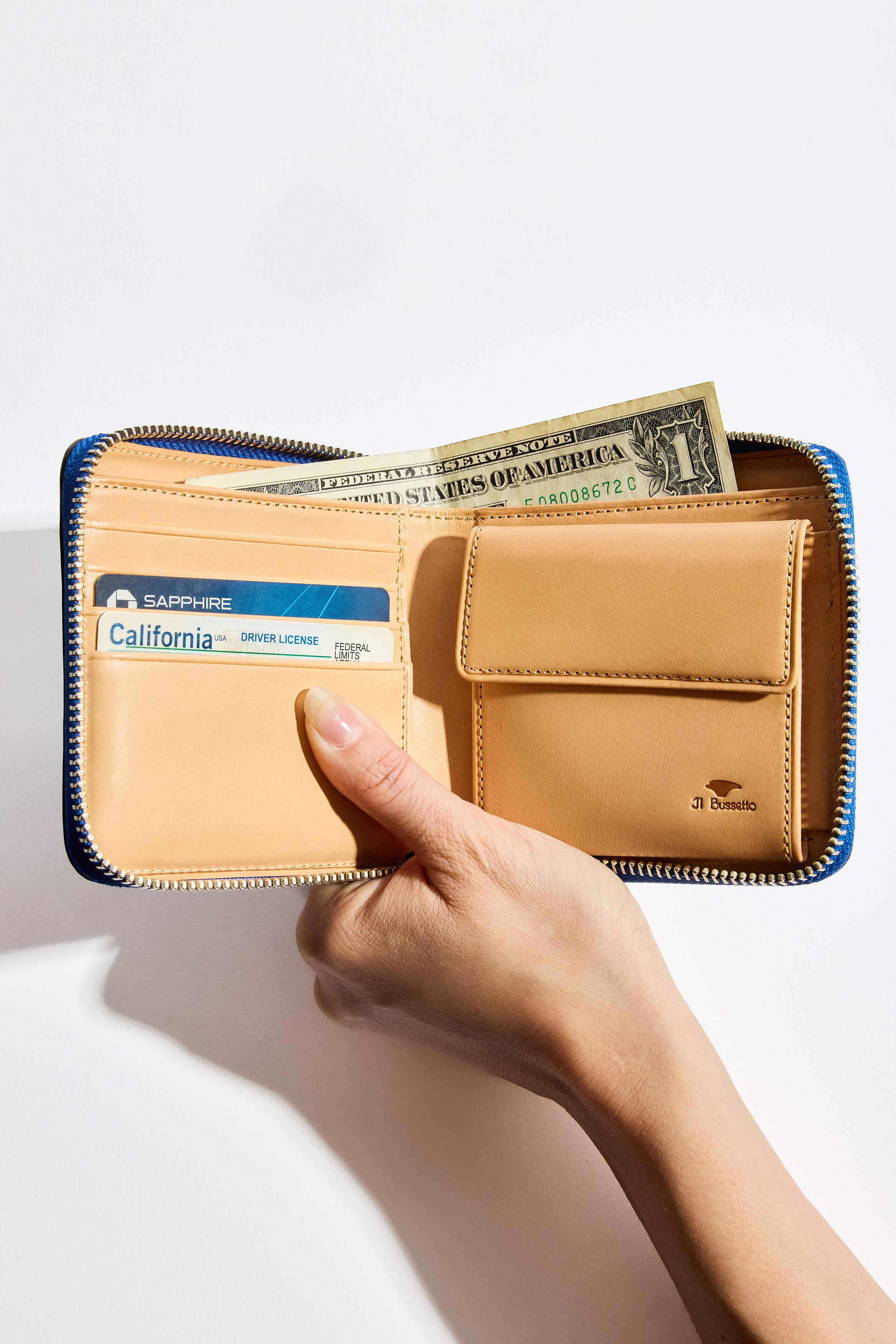Il Bussetto | Square Zip Wallet in True Blue – RELIQUARY