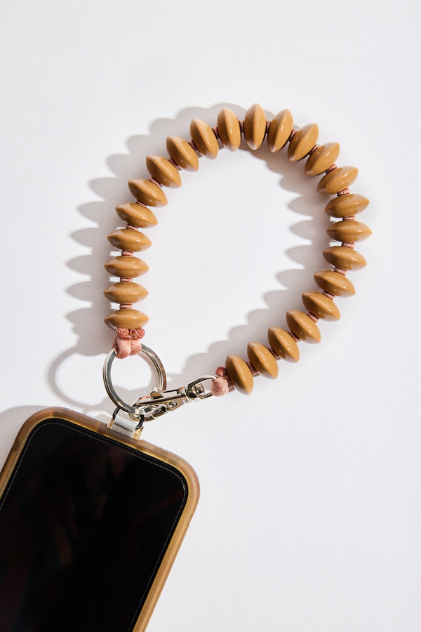 Linse Phone Keychain in Mocca