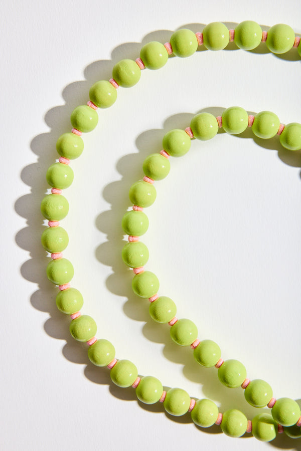 Phonenecklace in Lime + Rose