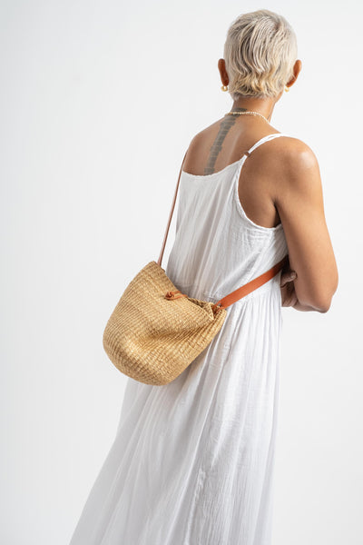 Froissé Shoulder Bag in Brown