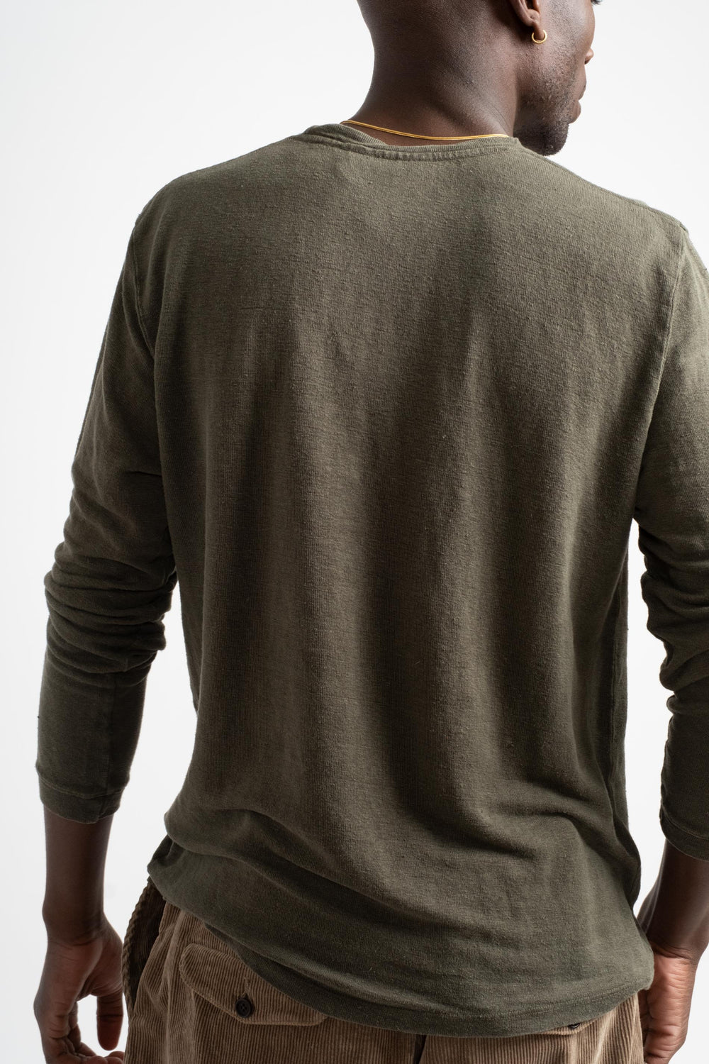 Mana10 Long Sleeve Tee in Olive Green