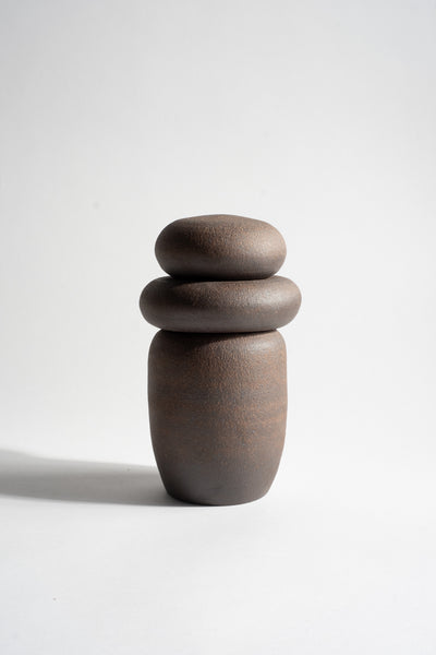 Black Stacking Cairn Sculpture