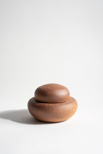 Small Desert Brown Ceramic Container